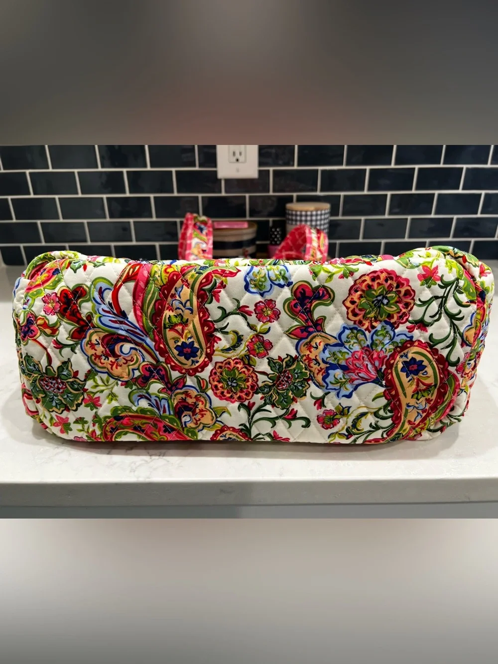 Vera Bradley Reversible Hathaway Tote - Vibrant Gardenias
